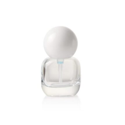 30ml round liquid foundation glass bottle with ball cover press pump