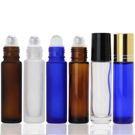 Empty 5ml 10ml Transparent Amber Essential Oil Perfume Glass Roll On Bottle